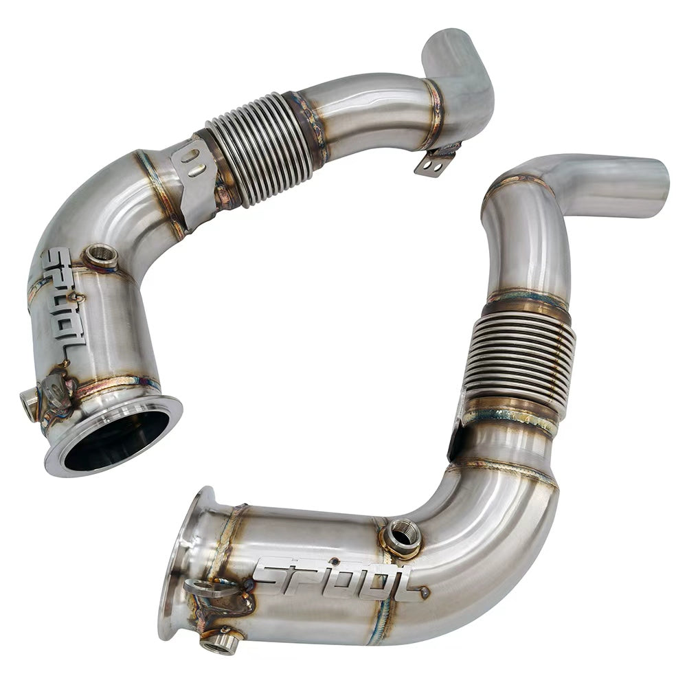 Spool Race Downpipes for V8 N63R 2017 – 2021 BMW M550i, 750i, 850i, X5 M50i, X6 M50i & X7 M50i G30 G05 G06 G07 G11 G31
