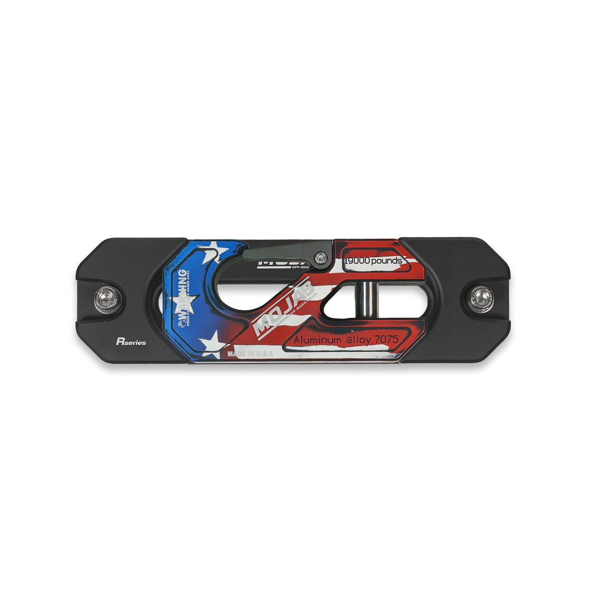 American Flag Aluminum Recessed Winch Shackle with Fairlead Kit