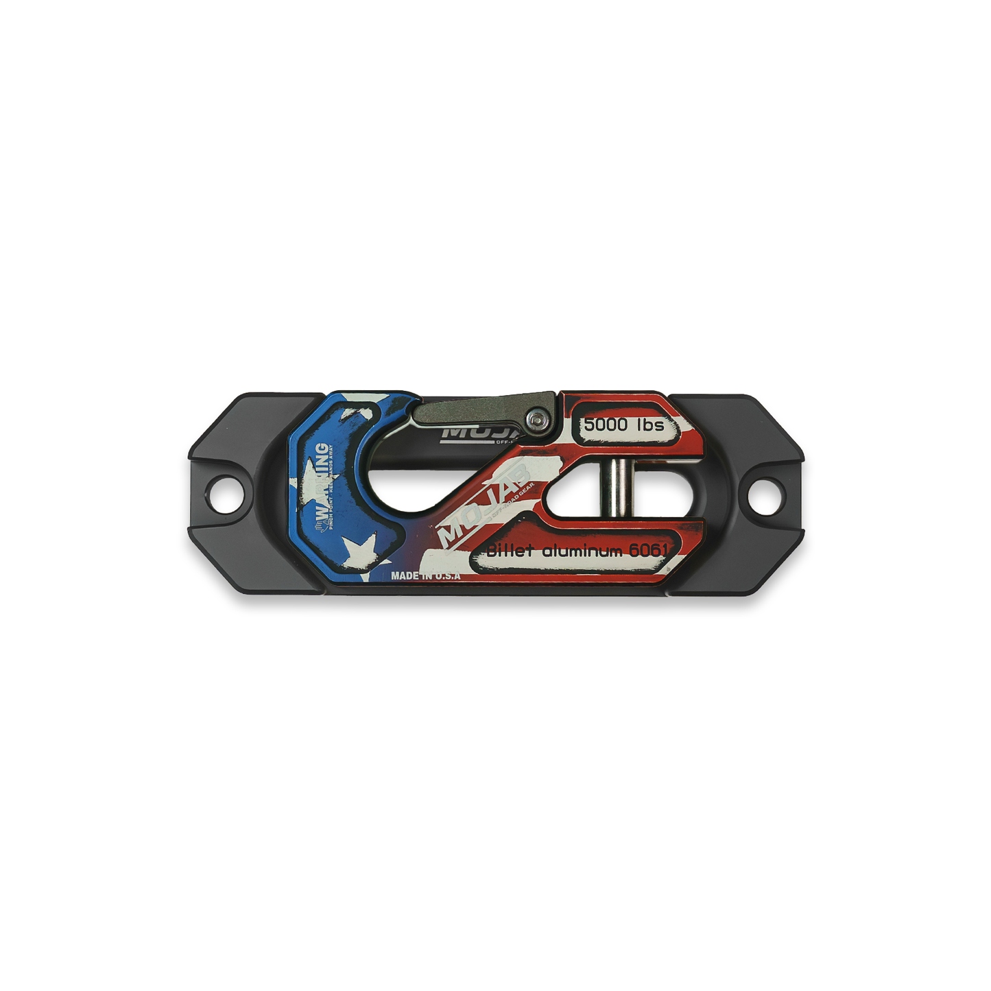 American Flag Side By Side / UTV Aluminum Recessed Winch Shackle with Fairlead Kit.(LIFE TIME WARRANTY*)