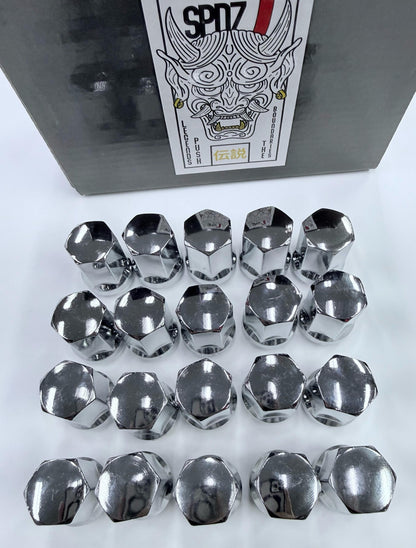 SPDZ1 14x1.5 Thin Wall Closed-End Lug Nuts (35mm) – Includes Special Installation Socket (Black or Chrome)