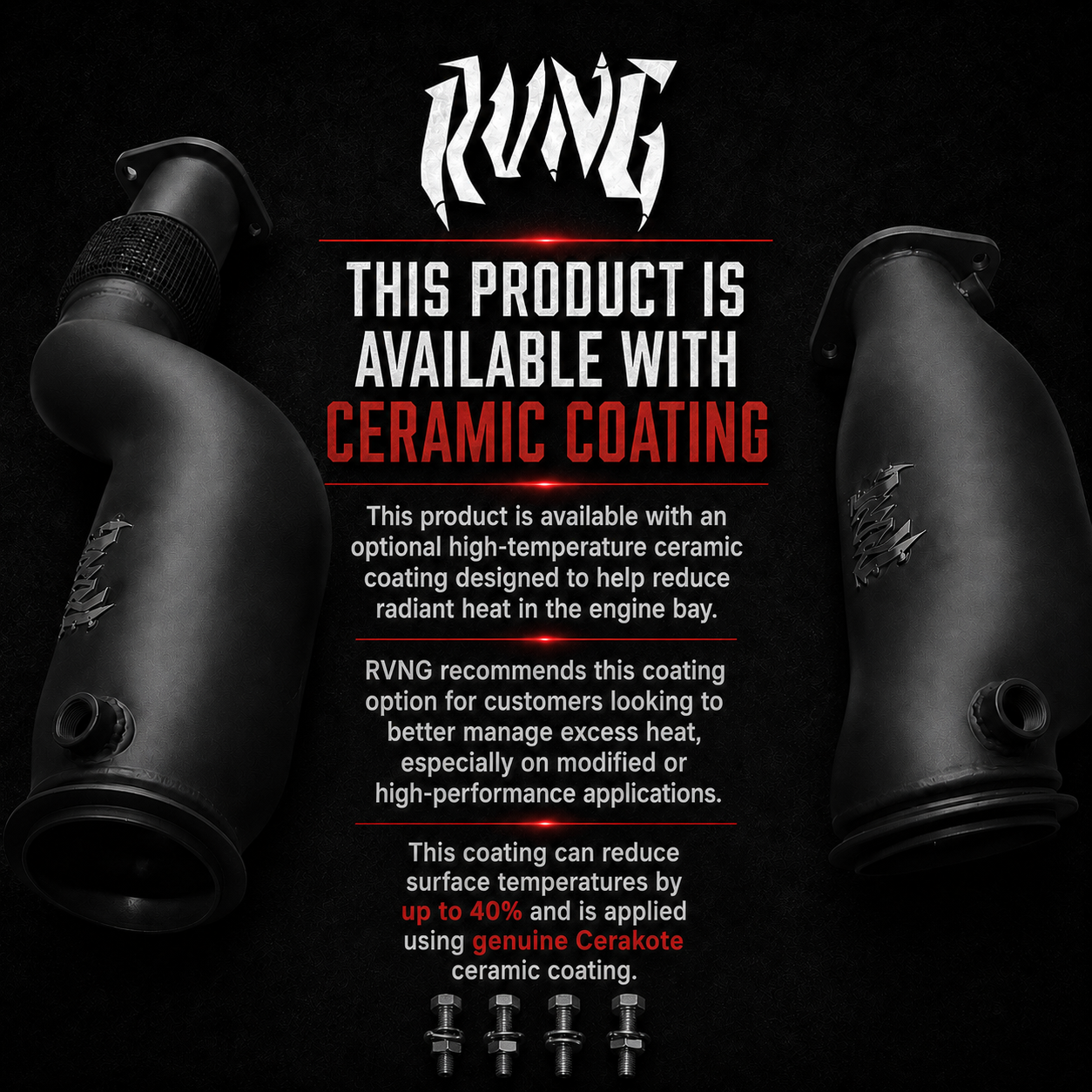Rvng (G80,G82, G87) G8X/S58 HydroFlow 5” Catless Downpipes