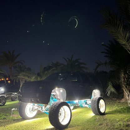 Quad Row White High Density Wheel Lights