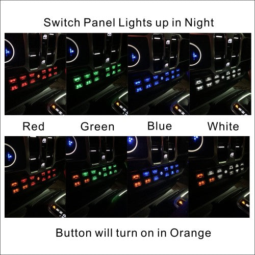 Voswitch JL120 Lower Dash Switch Panel for Jeep Wrangler JL 2018-current and Gladiator 2020-current…
