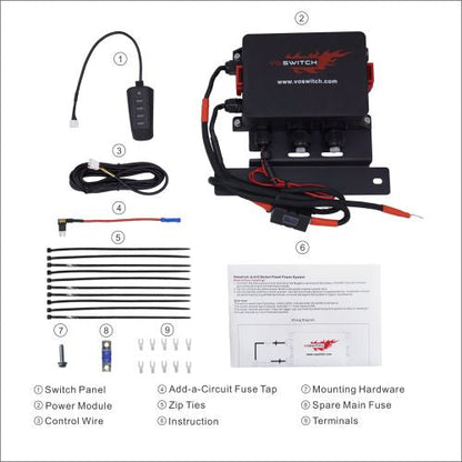 Voswitch JL410 Grab Handle Switch Panel Control System for Jeep Wrangler JL 2024-Current and Gladiator 2024-Current ( DO NOT work with 2018-2023 Jeep JL/JT)