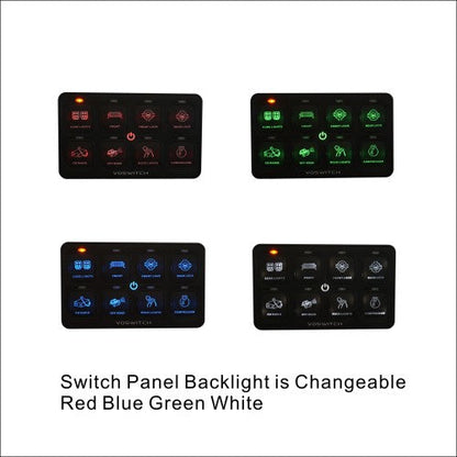 Voswitch TACO8 8 Gang Lower Dash Switch Panel Compatible with Toyota Tacoma 2016 to Current