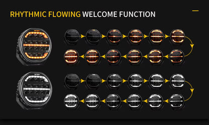 Shoreline Offroad Pro Series Bright White LED 7” Pods with Amber DRL