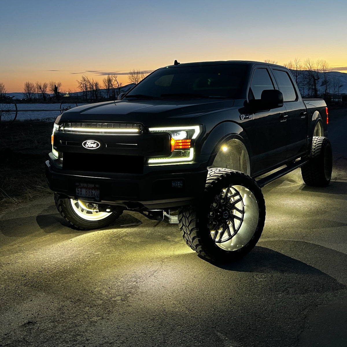 2018-2020 Ford F150 Top LED Grille Accent Bar – XL/XLT/KR/Lariat/Platinum, IP67, Black or Silver Frame