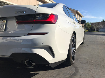 BMW Carbon Fiber Rear Bumper Splitter Extensions Matte Dry (Plain)