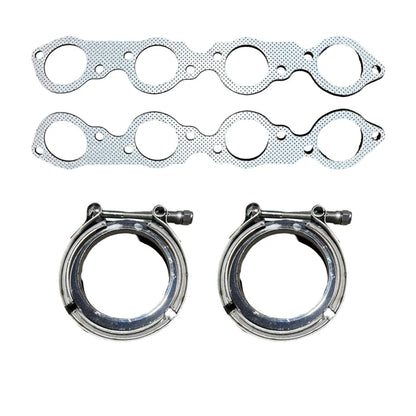 BULL BOOST PERFORMANCE 3.5" V-Band Turbo Exhaust Headers For Chevy BBC Big Block V8