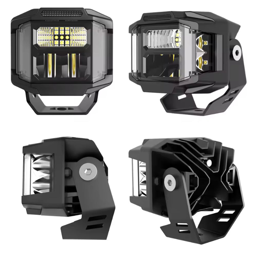 Shoreline Offroad Pro Series Yellow Amber LED 3” Pods with DRL