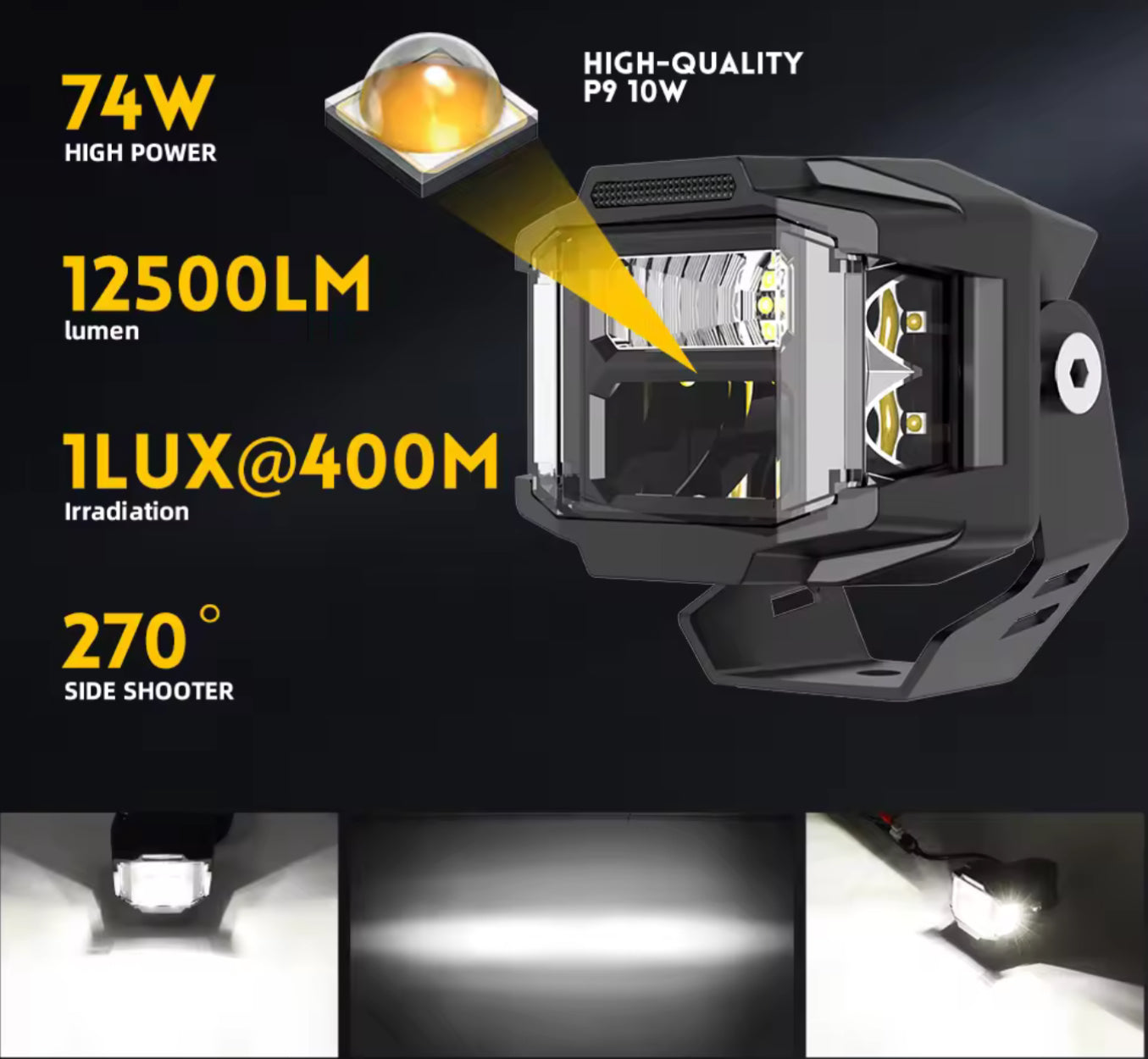 Shoreline Offroad Pro Series Pure White LED 3” Pods with DRL