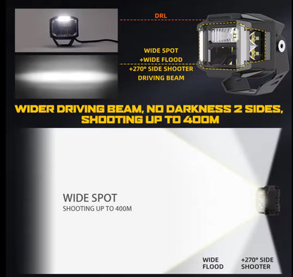 Shoreline Offroad Pro Series Pure White LED 3” Pods with DRL