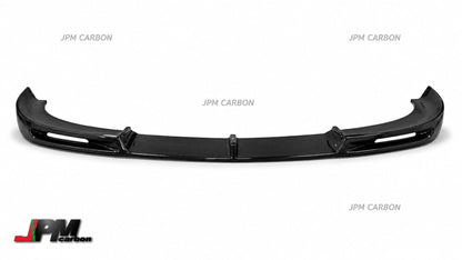 V Style Carbon Fiber Front Bumper Add-on Lip Fits For 2012-2014 Mercedes-Benz W204 C204 Facelift C63 Only