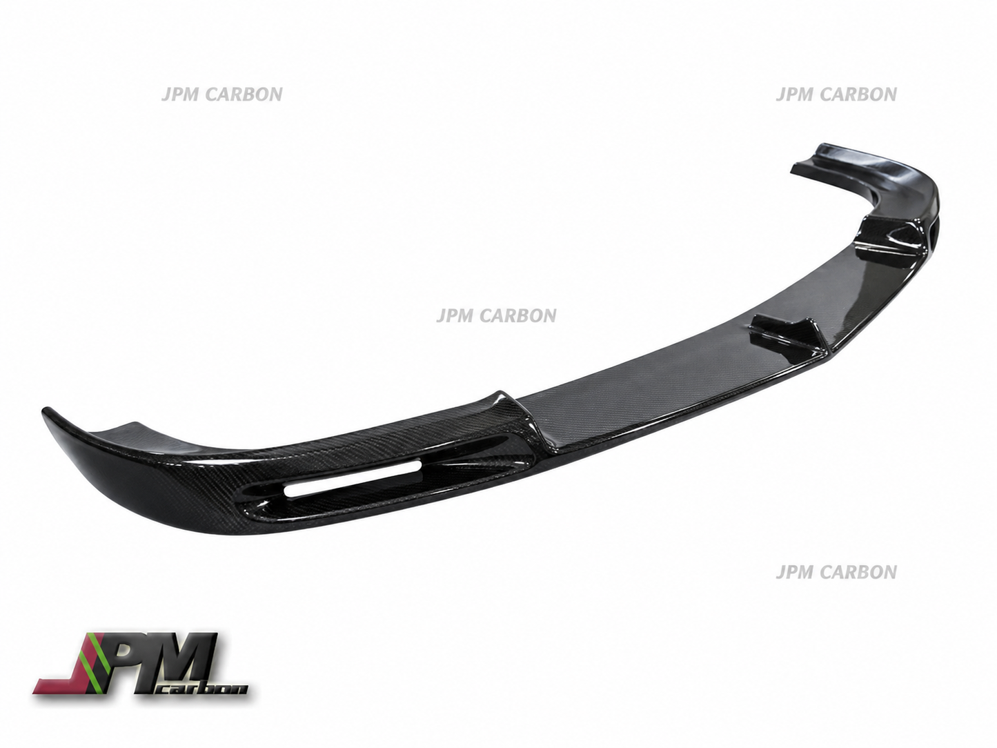 V Style Carbon Fiber Front Bumper Add-on Lip Fits For 2012-2014 Mercedes-Benz W204 C204 Facelift C63 Only