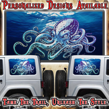Octopus Rear quarter window see through graphic.