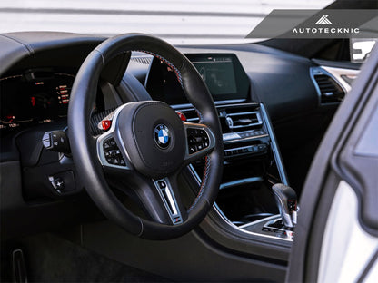 AutoTecknic Replacement Carbon Steering Wheel Top Cover - BMW G80 M3 | G82/ G83 M4