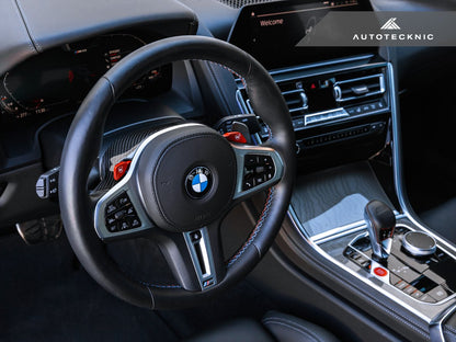 AutoTecknic Replacement Carbon Steering Wheel Top Cover - BMW G80 M3 | G82/ G83 M4