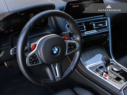 AutoTecknic Replacement Carbon Steering Wheel Top Cover - BMW F97 X3M | F98 X4M