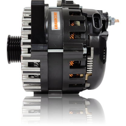 Mechman 370 Amp Alternator for Camaro / Impala / Caprice 1994 - 1996 5.7L (LT1) 3.8L - Black Billet finish