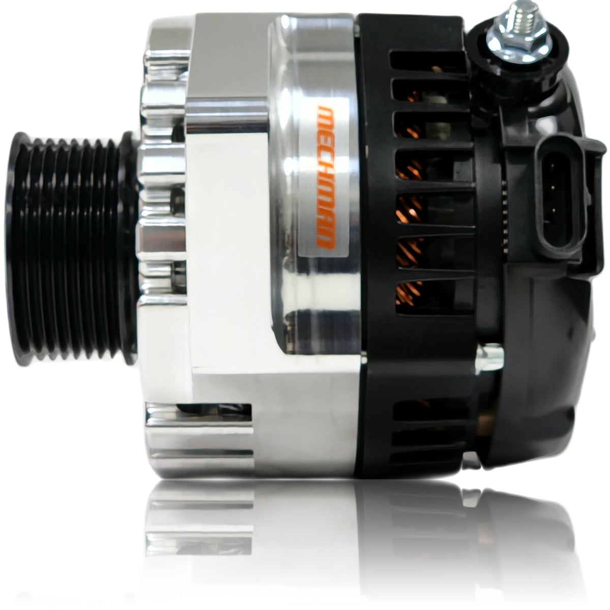 Mechman 170 Amp S Series Billet Alternator 2003-2004 Ford Mustang Cobra 4.6L Supercharged - Machined