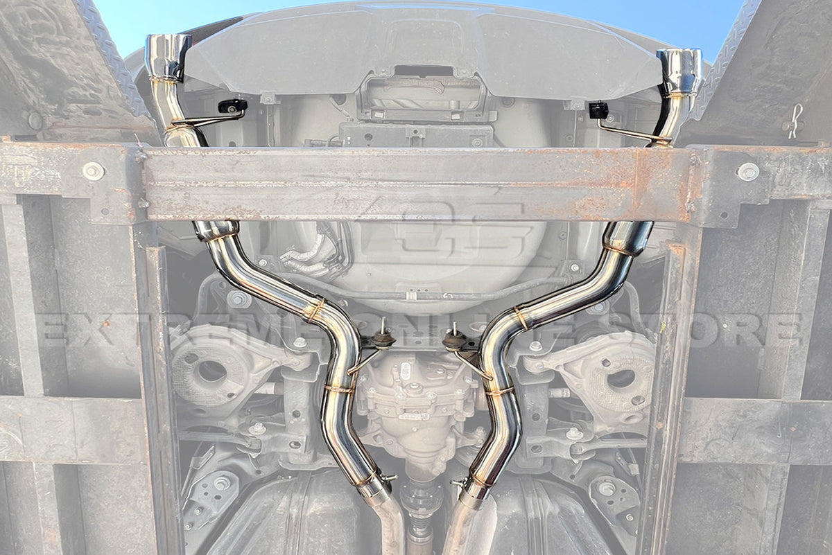 2015-2023 Ford Mustang Muffler Axle Back Dual Burnt Tips Exhaust