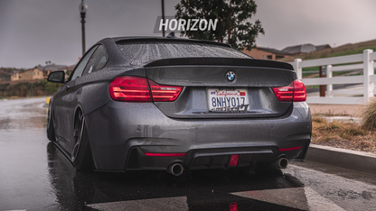 K Style Carbon Fiber Rear Diffuser w/ Functional Third Brake Light - F32 4-SERIES