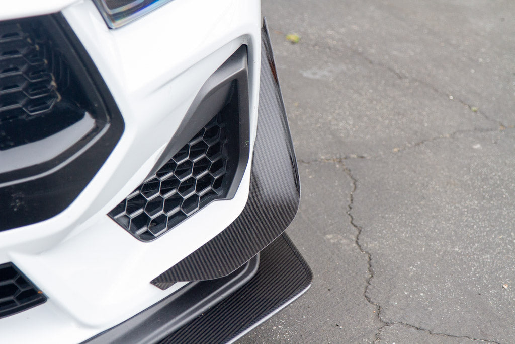 Carbon Fiber Front Bumper Canards - Ford Mustang S650 GT 2024 - Current (does not fit Dark Horse bumper)