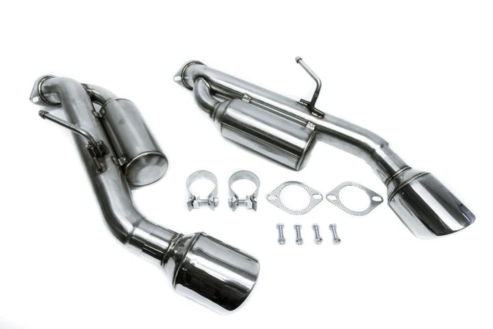PLM Infiniti Q50 Axle-Back Exhaust with Helmholtz Resonators (2014-2021)PLM Infiniti Q50 Axle-Back Exhaust with Helmholtz Resonators (2014-2021