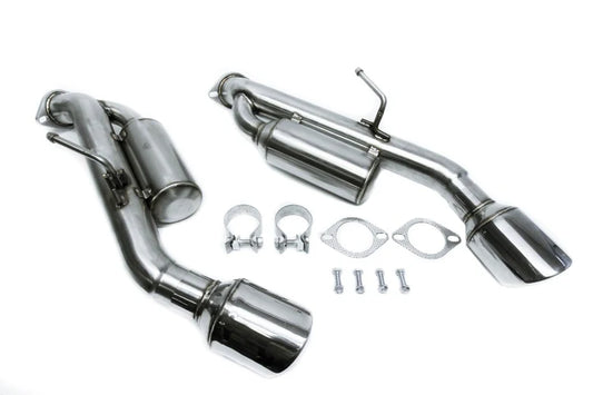 PLM Infiniti Q50 Axle-Back Exhaust with Helmholtz Resonators (2014-2021)PLM Infiniti Q50 Axle-Back Exhaust with Helmholtz Resonators (2014-2021