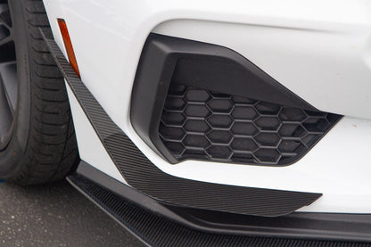 Carbon Fiber Front Bumper Canards - Ford Mustang S650 GT 2024 - Current (does not fit Dark Horse bumper)