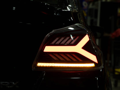 OLM Y-Spec LED Taillights (Clear Lens  White Optic) - 2015-2021 WRX / STI