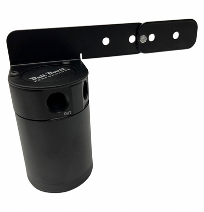 Universal Performance Oil Catch Can 2 Port -6AN + Adjustable Mounting Bracket Kit Turbo V2