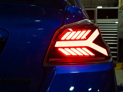 OLM Y-Spec LED Taillights (Smoke Lens  White Optic w/RGB) - 2015-2021 WRX / STI