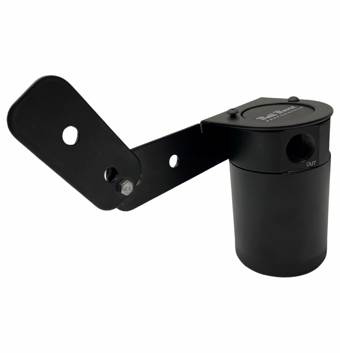 Adjustable Billet Baffled Oil Catch Can Reservoir Tank Racing 2-Port V2 Bracket