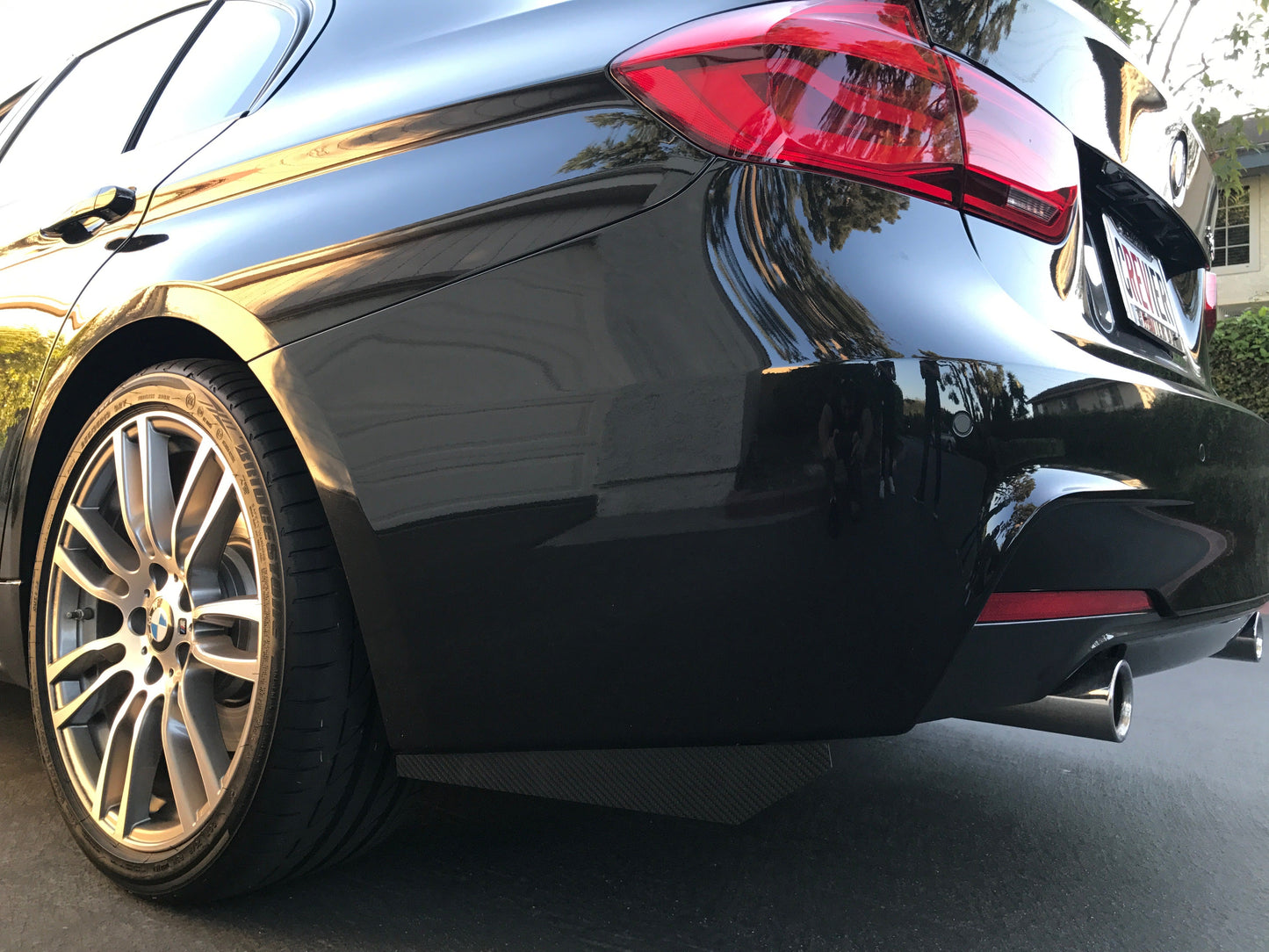 BMW Carbon Fiber Rear Bumper Splitter Extensions Matte Dry (Plain)