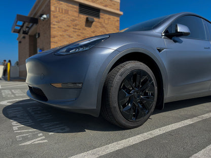 iCBL’s Tesla Model Y Wheel Covers Front & Rear OEM Gemini Style Matte and Gloss Black 2017-2024 (4PCS)