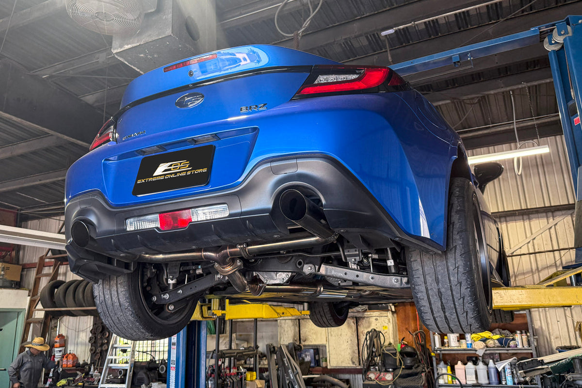 2022-Present Toyota GR86 Subaru BRZ BOSO Style Muffler Delete Burnt Tip Cat Back Exhaust