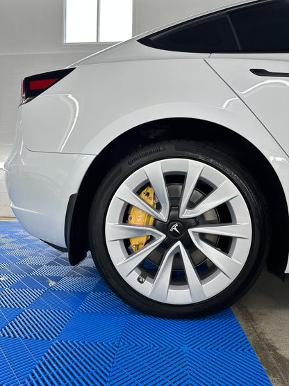 Tesla Model 3 Brake Caliper Covers Aluminum Front & Rear YELLOW 17-23 (4PCS)