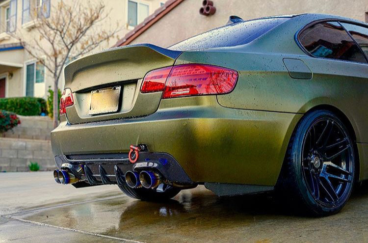 BMW Carbon Fiber Rear Bumper Splitter Extensions Matte Dry (Plain)
