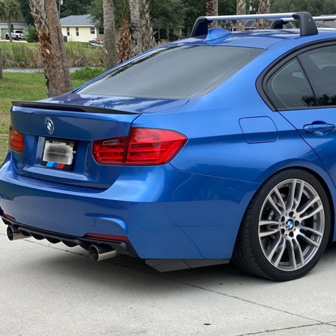 BMW Carbon Fiber Rear Bumper Splitter Extensions Matte Dry (Plain)