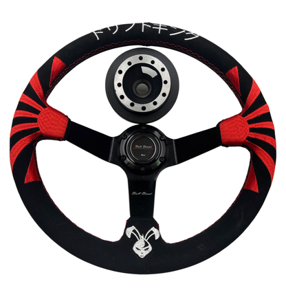 Rising Sun Suede Steering Wheel Hub Adapter Kit For BMW E46 M3 316 318 320 323 325 328 330 Mini Cooper