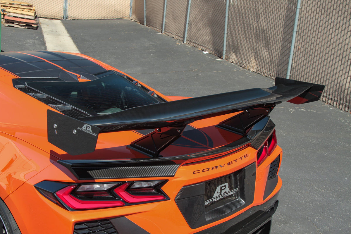 GTC-500 Carbon Fiber Adjustable Wing - Chevrolet Corvette C8 Convertible