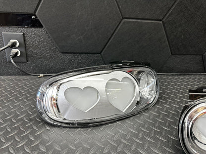 NTXGlow CLEAR Diffused Heart Tail Lights (1990-1997 Na Mazda Miata)