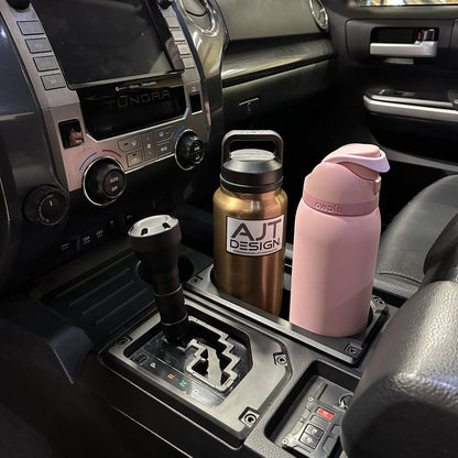 V2 Oversize Cup Holder + Shifter/Shift Gate Trim Rings (2014-2021 Tundra) - CEMENT