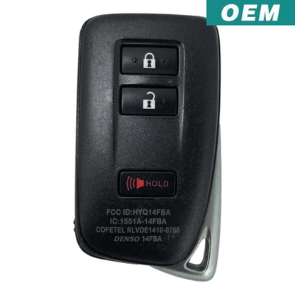 Lexus NX200 NX300 2015-2020 OEM 3 Button Smart Proximity Key HYQ14FBA AG 2110