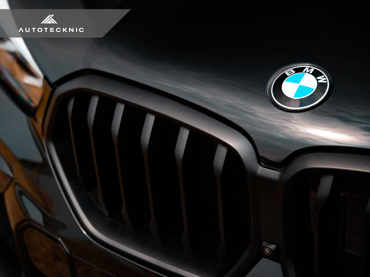 AutoTecknic Gloss Black Front Grille - BMW G06 X6 Pre-LCI