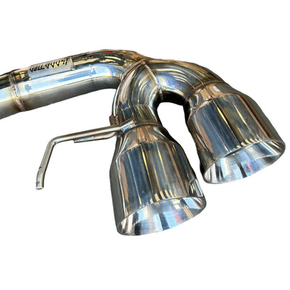 BULL BOOST PERFORMANCE 3” STAINLESS STEEL CATBACK EXHAUST SYSTEM CHEVROLET CORVETTE C8 6.2L V8 2020+ (POLISHED QUAD TIPS)