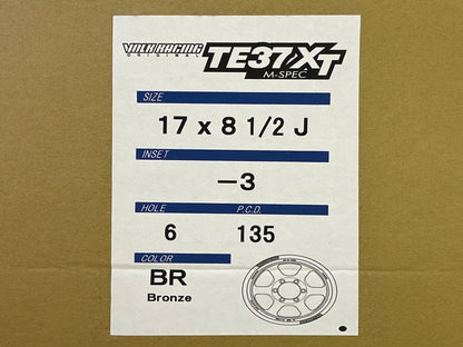 Volk Racing TE37XT M-Spec 17x8.5 -3 6x135 Bronze (Set of 4)