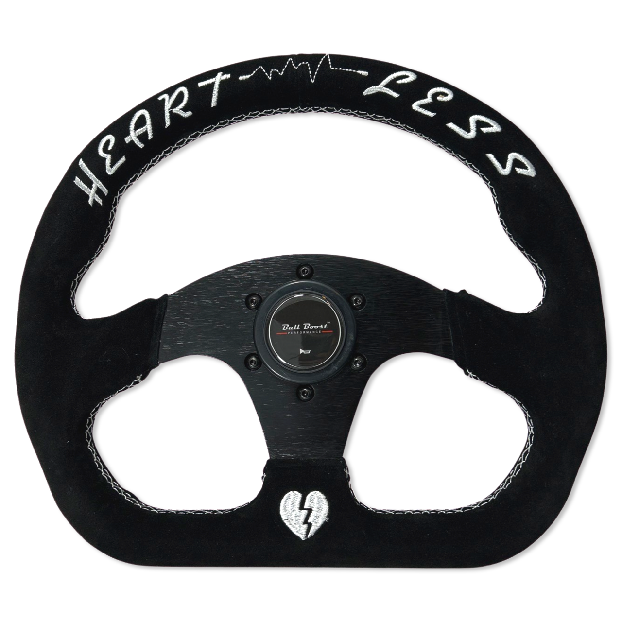 Quadro Suede Steering Wheel + Short Hub Adapter for 83-04 Ford Mustang / 89-92 Ford Ranger