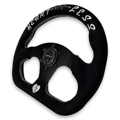 Quadro Suede Steering Wheel + Short Hub Adapter for 83-04 Ford Mustang / 89-92 Ford Ranger